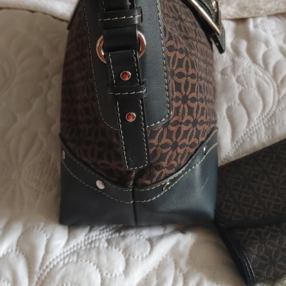 RELIC Leather Shoulder Bag Purse Satchel + wallet - Picture 7 of 14